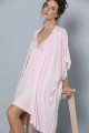 Σετ Ρομπα Νυχτικο Siyal Viscose Pink Lace Ροζ XL