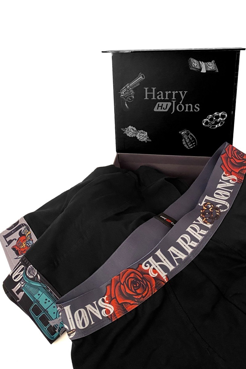 Boxer Harry Jons Gangster Pack Μαύρο M