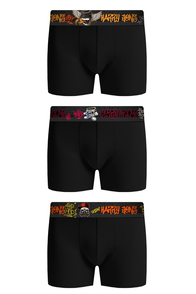 Boxer Harry Jons Graffiti Pack Μαύρο L