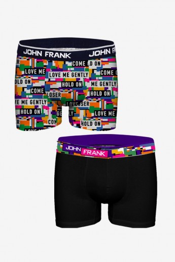 Boxer John Frank Hype Love 2 Τεμ. Μαύρο M