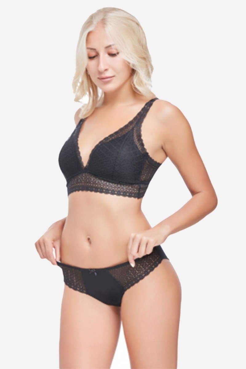 Bralette Soft Lace Norddiva Μπλε Σκούρο L