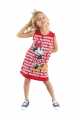 Disney φόρεμα πικέ αμάνικο Minnie Mouse Κόκκινο 3 (2-3 ετών)
