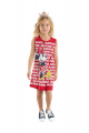 Disney φόρεμα πικέ αμάνικο Minnie Mouse Κόκκινο 5 (4-5 ετών)