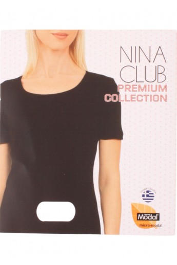 Φανελακι Γυναικειο Nina Club Με Κοντό Μανίκι MicroModal Λευκό L