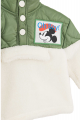 FLEECE ΜΠΛΟΥΖΑ MICKEY ΜΕ ΚΕΝΤΗΜΑ ΣΤΗΝ ΠΛΑΤΗ ΚΑΙ ΚΛΕΙΣΙΜΟ ΜΕ ΚΟΥΜΠΙΑ Εκρού-Κυπαρισσί 12-18 μηνών