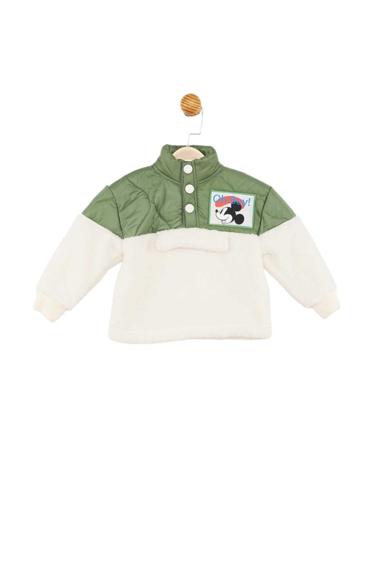 FLEECE ΜΠΛΟΥΖΑ MICKEY ΜΕ ΚΕΝΤΗΜΑ ΣΤΗΝ ΠΛΑΤΗ ΚΑΙ ΚΛΕΙΣΙΜΟ ΜΕ ΚΟΥΜΠΙΑ Εκρού-Κυπαρισσί 18-24 μηνών FLEECE ΜΠΛΟΥΖΑ MICKEY ΜΕ ΚΕΝΤΗΜΑ ΣΤΗΝ ΠΛΑΤΗ ΚΑΙ ΚΛΕΙΣΙΜΟ ΜΕ ΚΟΥΜΠΙΑ Εκρού-Κυπαρισσί 18-24 μηνών