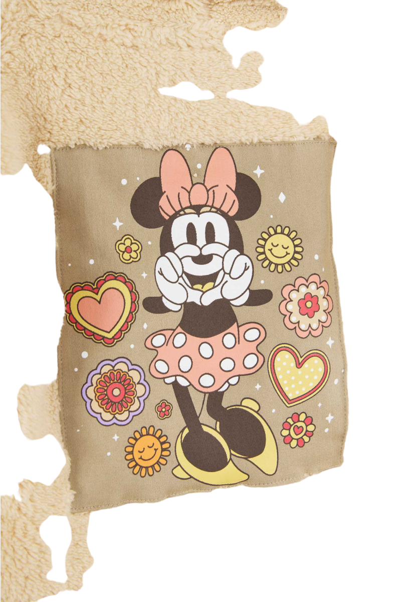 FLEECE ΖΑΚΕΤΑ MINNIE ΜΕ ΚΕΝΤΗΜΑ Εκρού 12-18 μηνών