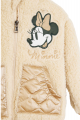 FLEECE ΖΑΚΕΤΑ MINNIE ΜΕ ΚΕΝΤΗΜΑ ΚΑΙ ΤΣΕΠΕΣ ΚΑΠΙΤΟΝΕ  Εκρού 12-18 μηνών