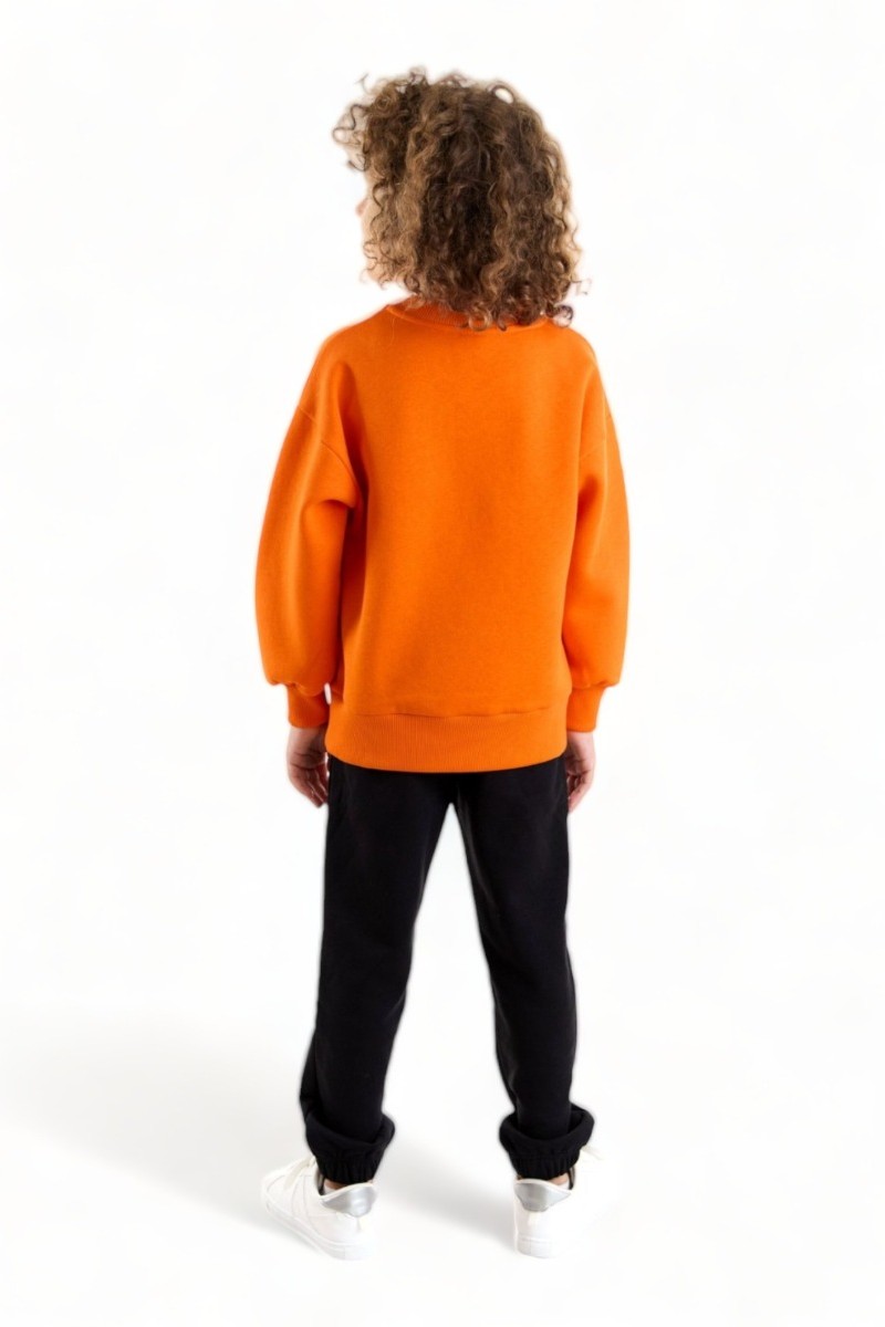 Φούτερ βαμβακερή μπλούζα για αγόρι Cimpa Mickey Mouse  Πορτοκαλί 4 (3-4 ετών)