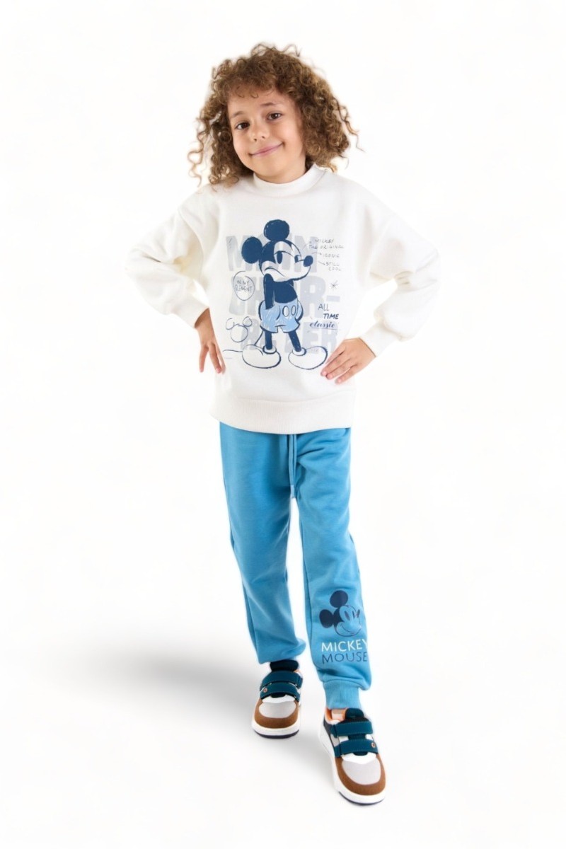Φόρμα βαμβακερή για αγόρι Cimpa Mickey Mouse  Λευκό 6 (5-6 ετών)