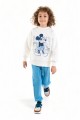 Φόρμα βαμβακερή για αγόρι Cimpa Mickey Mouse  Λευκό 7 (6-7 ετών)