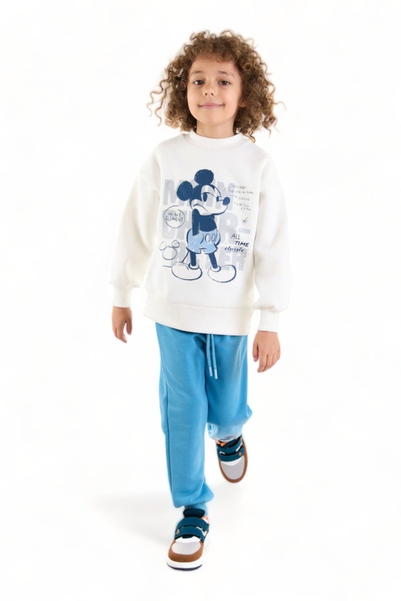 Φόρμα βαμβακερή για αγόρι Cimpa Mickey Mouse  Λευκό 8 (7-8 ετών)