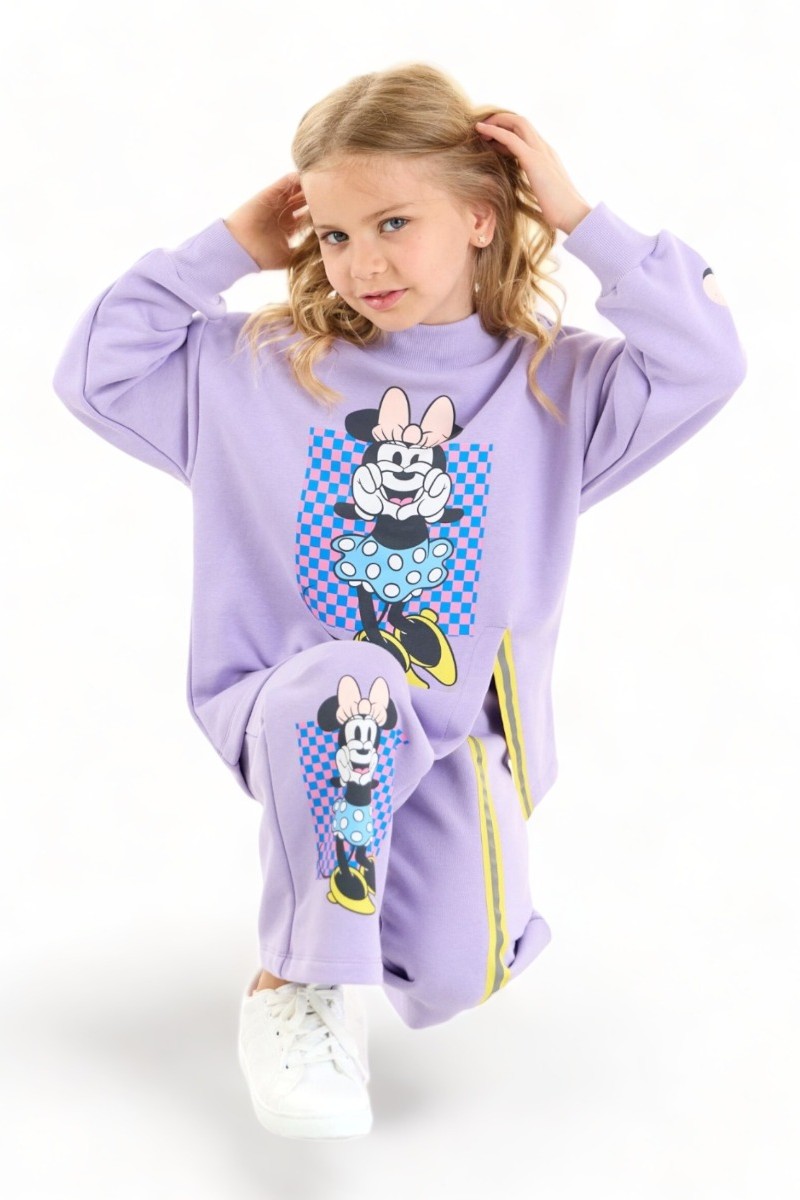 Φόρμα για κορίτσι Cimpa Minnie Mouse βαμβακερή Λιλά 4 (3-4 ετών)
