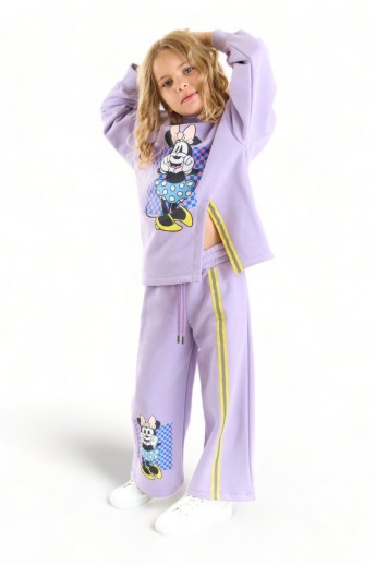 Φόρμα για κορίτσι Cimpa Minnie Mouse βαμβακερή Λιλά 7 (6-7 ετών)