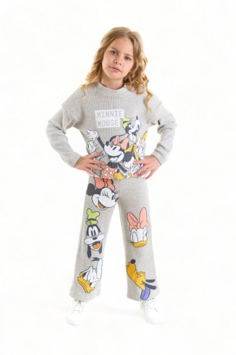 Φόρμα για κορίτσι Cimpa Minnie Mouse σε rib ύφασμα γκρι Γκρι 5 (4-5 ετών)