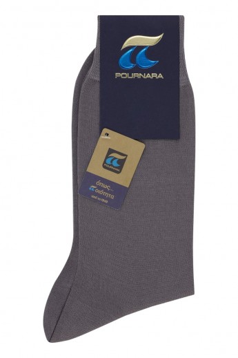Κάλτσα Μερσεριζέ Βαμβακερή Pournara Premium Basic Ανθρακί 47