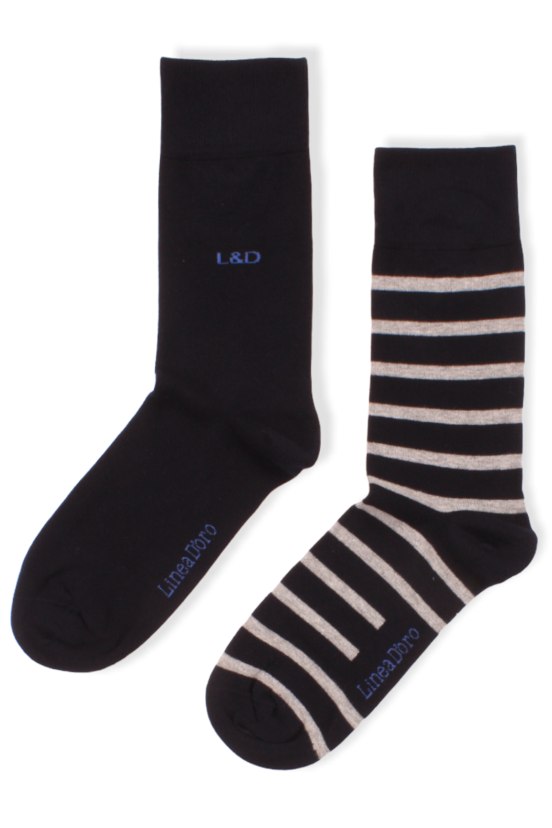 Κάλτσες Linea D'oro  Χωρίς Ραφή 2 τεμ.  Μπλε 40-45