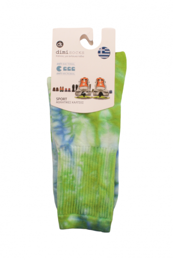 Κάλτσες Sport Tie Dye DimiSocks Green Πράσινο 35-38