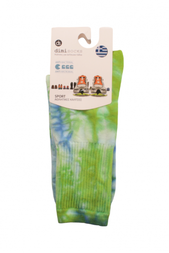 Κάλτσες Sport Tie Dye DimiSocks Green Πράσινο 43-46
