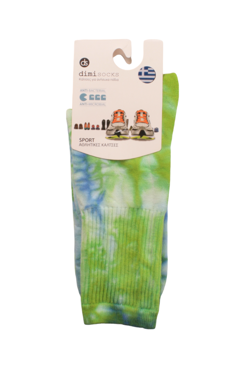 Κάλτσες Sport Tie Dye DimiSocks Green Πράσινο 43-46