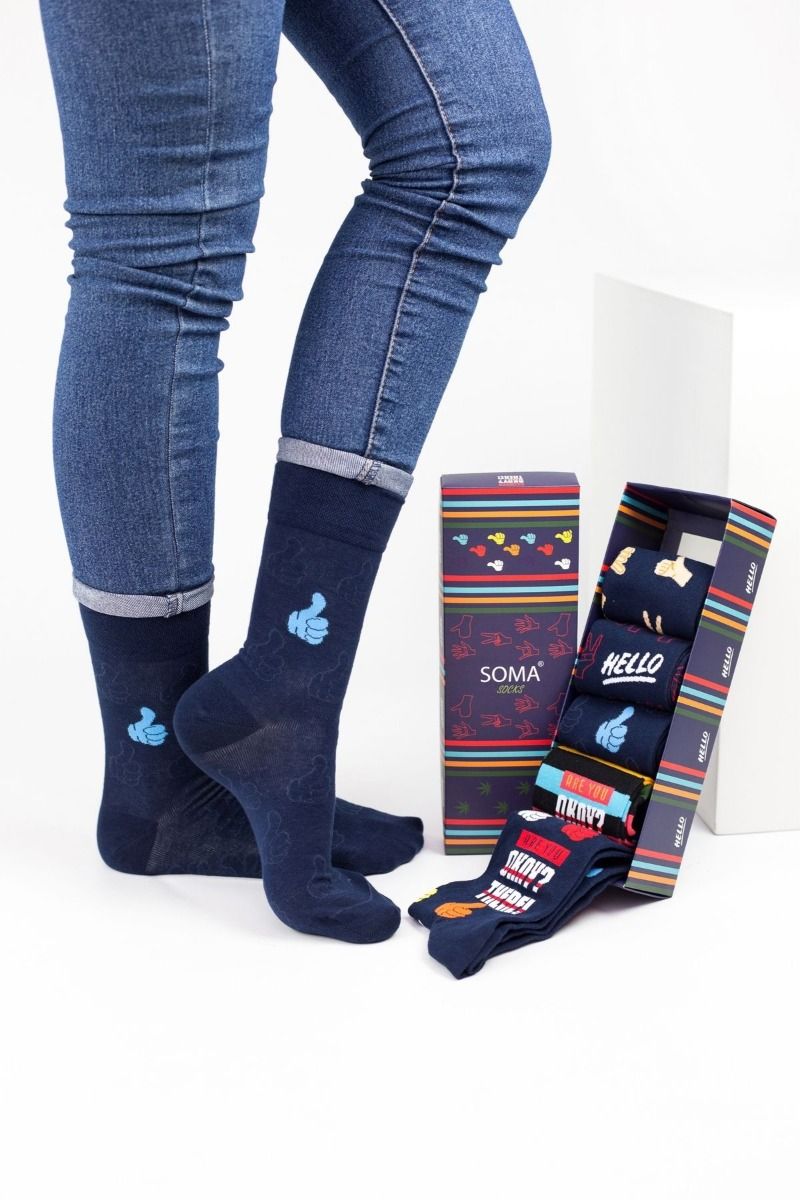 Καλτσες Unisex Σε Κουτι 5 τεμ. Are You Ok Εμπριμε 41-46 Καλτσες Unisex Σε Κουτι 5 τεμ. Are You Ok Εμπριμε 41-46