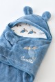 Κουβερτα Φασκιωματος Fleece Biorganic Caretta Indigo Όχι