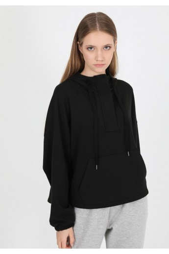 Μπλούζα Γυναικεία Oversized Chic John Frank  Μαύρο M/L