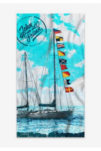 Πετσετα Θαλασσης John Frank Sailing Σιελ 150εκ x 80εκ