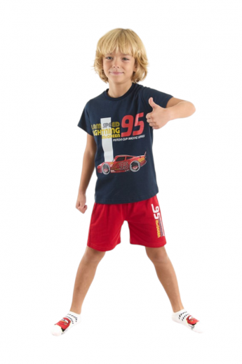 Πιτζάμα για αγόρι με βερμούδα Cars McQueen Disney Μπλε 3 (2-3 ετών)