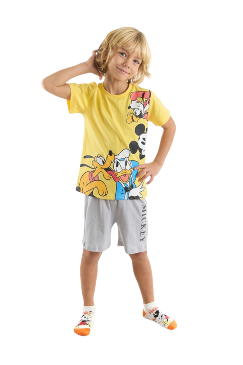 Πιτζάμα για αγόρι με βερμούδα Mickey And Friends Disney Κίτρινο 3 (2-3 ετών)