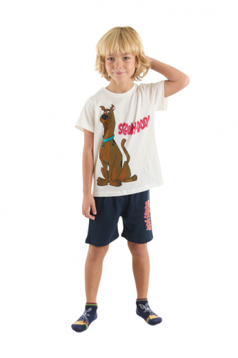 Πιτζάμα για αγόρι με βερμούδα Scooby Doo Λευκό 5 (4-5 ετών)