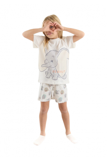Πιτζάμα για κορίτσι με βερμούδα Dumbo Disney Λευκό 6 (5-6 ετών)