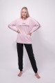 Πιτζαμα Γυναικεια Cherry Underwear Pink With Leo Ροζ L