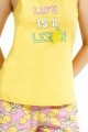 Πιτζαμα Γυναικεια Με Σορτσακι Arnetta Lemon Life Κίτρινο XL