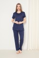 Πιτζαμα γυναικεία Viskoz Baki Collection Blue PouaB Navy Spotted L