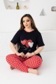 Πιτζαμα γυναικεία Viskoz Baki Collection LoveC Μαύρο XXL