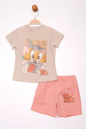 Πιτζαμα Παιδικη Tom And Jerry  Μπεζ 3 (2-3 ετών)