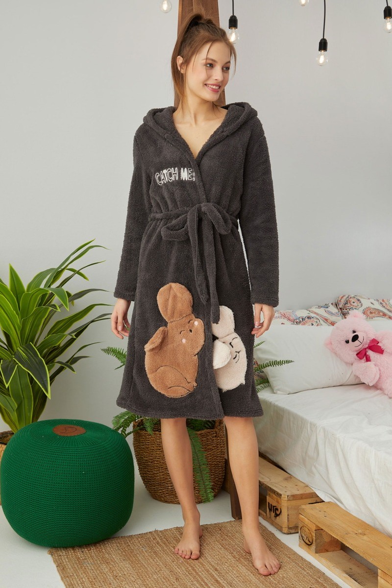 Ρομπα Γυναικεια Fleece Catch Me Ανθρακί S Ρομπα Γυναικεια Fleece Catch Me Ανθρακί S