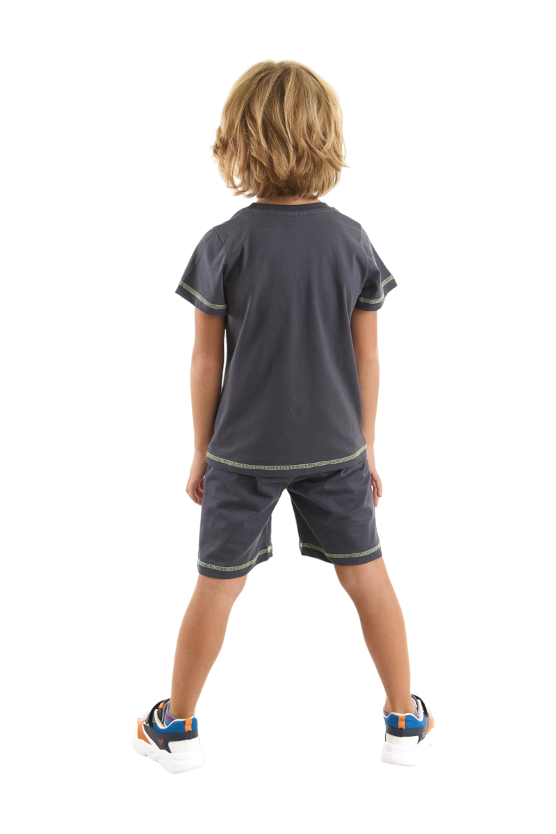 Σετ για αγόρι μπλούζα με βερμούδα Mickey Mouse  Ανθρακί 6 (5-6 ετών)