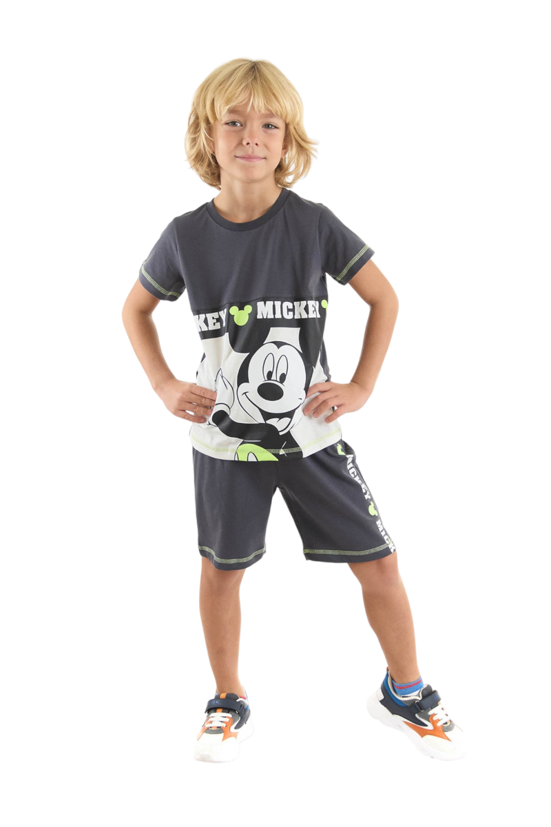 Σετ για αγόρι μπλούζα με βερμούδα Mickey Mouse  Ανθρακί 6 (5-6 ετών)