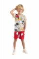 Σετ για αγόρι μπλούζα με βερμούδα Mickey Mouse  Μπεζ 3 (2-3 ετών)