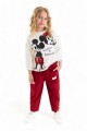 Σετ για κορίτσι Cimpa Minnie Mouse με φούτερ μπλούζα και κοτλέ παντελόνι Λευκό 4 (3-4 ετών)
