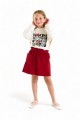 Σετ για κορίτσι Cimpa Minnie Mouse μπλούζα με κοτλέ φούστα Λευκό 3 (2-3 ετών)