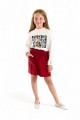 Σετ για κορίτσι Cimpa Minnie Mouse μπλούζα με κοτλέ φούστα Λευκό 5 (4-5 ετών)