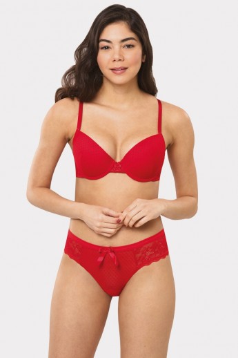 Σετ Push Up Bra Norddiva Κόκκινο 75B