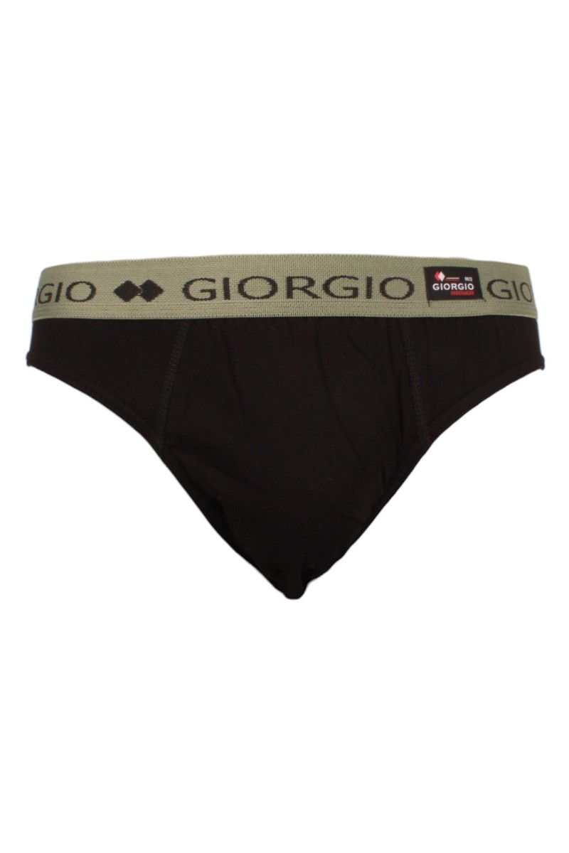 Σλιπ Giorgio Mini με εξωτερικό χρωματιστό λάστιχο Μαύρο-Χακί M