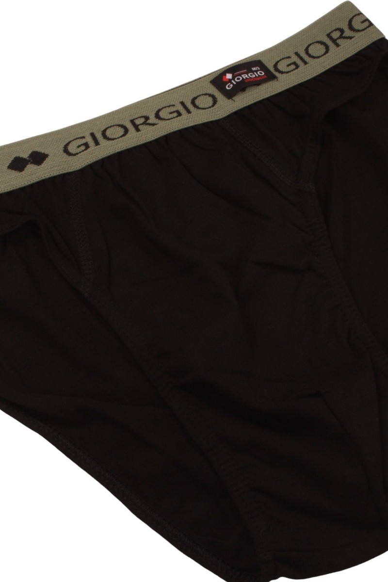 Σλιπ Giorgio Mini με εξωτερικό χρωματιστό λάστιχο Μαύρο-Χακί XL