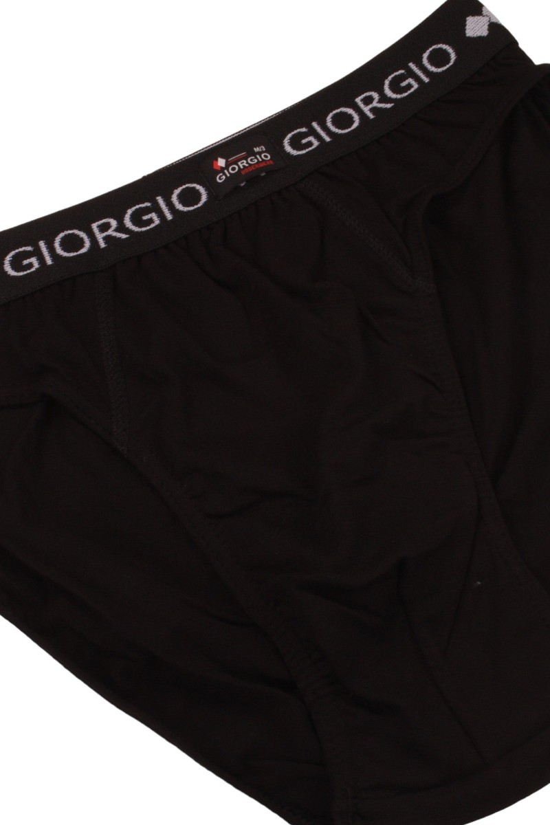 Σλιπ Giorgio Mini με εξωτερικό χρωματιστό λάστιχο Μαύρο-Μαύρο M
