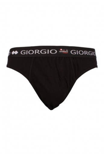 Σλιπ Giorgio Mini με εξωτερικό χρωματιστό λάστιχο Μαύρο-Μαύρο XXL