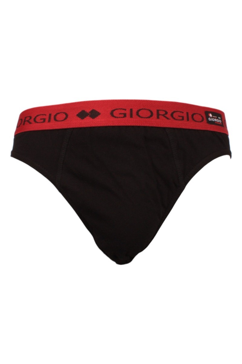 Σλιπ Giorgio Mini με εξωτερικό χρωματιστό λάστιχο Μαύρο-Μπορντώ L